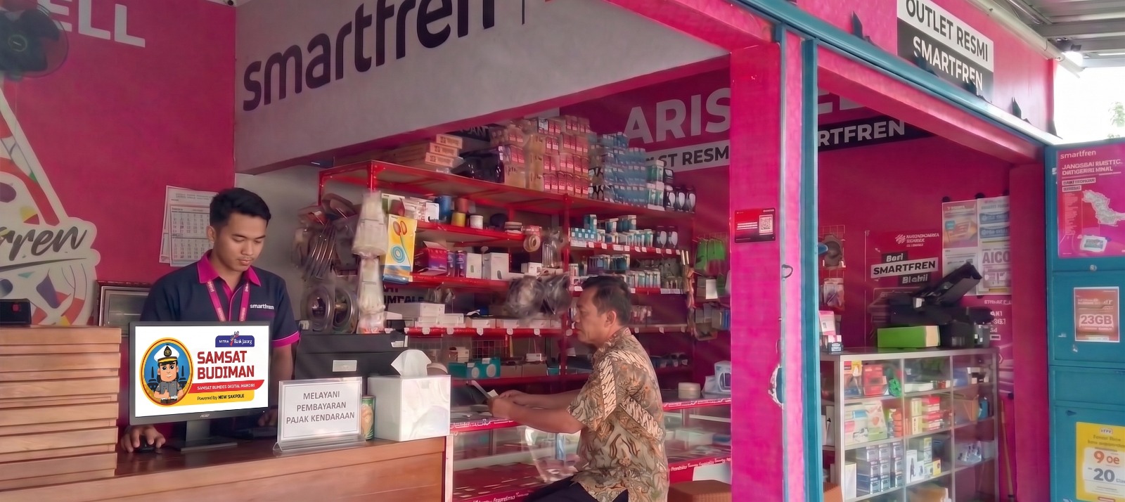 Aris Cell Komtek Bermitra dengan BUMDesa Margasari Mandiri, Resmi Layani Pembayaran Pajak Kendaraan SAMSAT BUDIMAN
