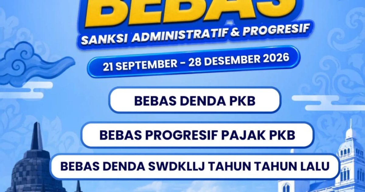 Jateng Bebas Sanksi Administratif dan Progresif Mulai 21 September 2026